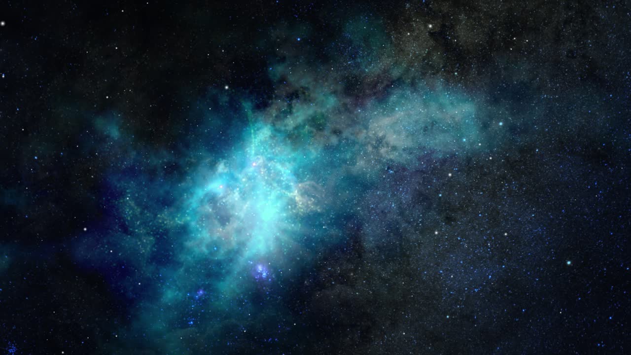 Starry deep outer space blue  nebula 4k
