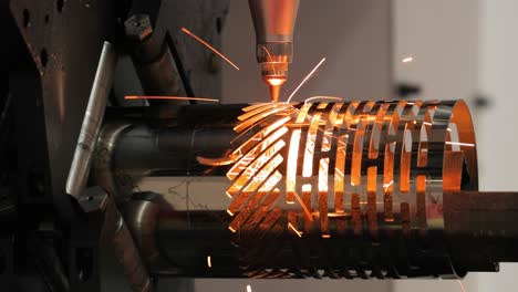 cnc laser cutting of metal, modern industrial technology.