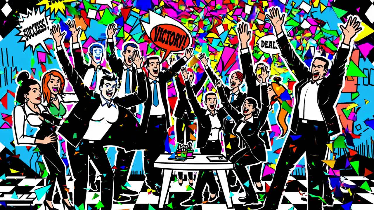 성공을 축하하는 것