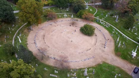 panorama del cementerio de greenwood, brooklyn, nueva york