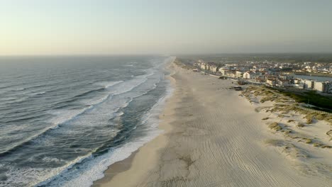 waving sea near beach on resort