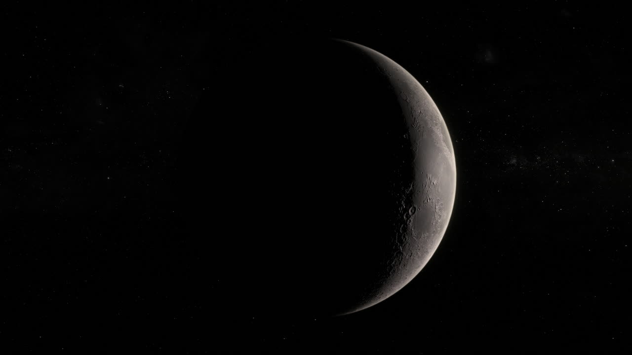 luna llena a luna nueva. transición de las fases lunares