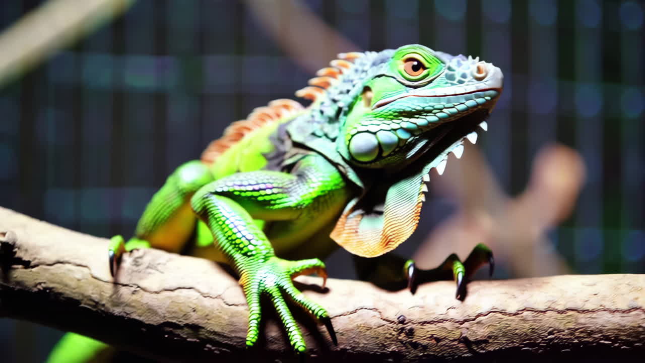 Green Iguana in Enclosure