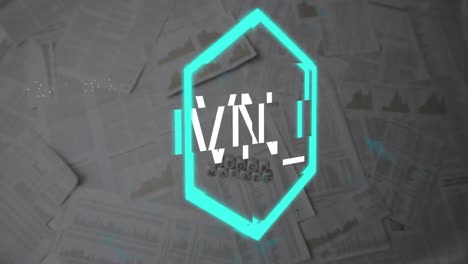 animación de texto nft y procesamiento de datos sobre documentos