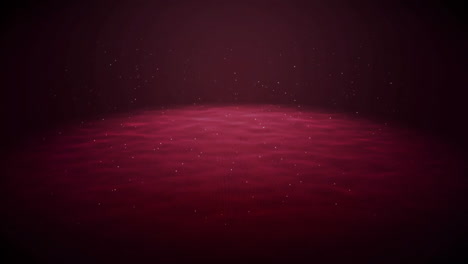 animation of light spots over red waves on black background