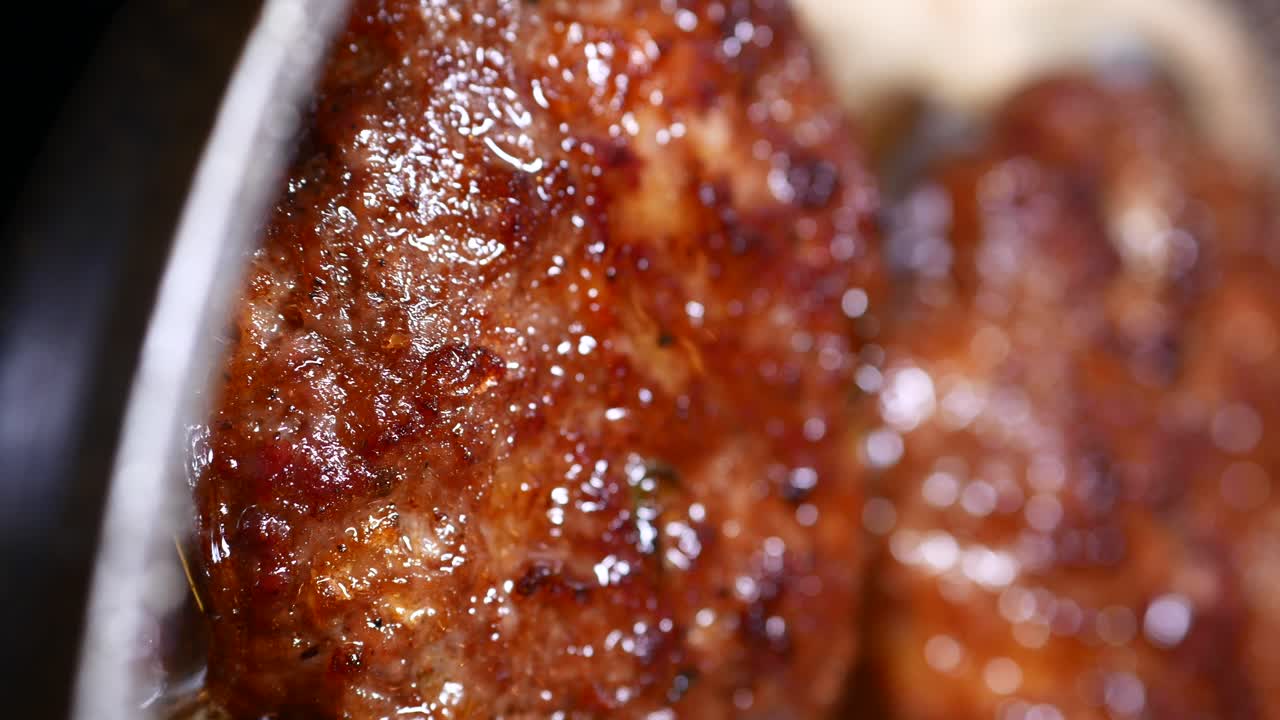 Fried Burgers in Pan