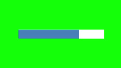 schermata verde di caricamento della barra di progressione