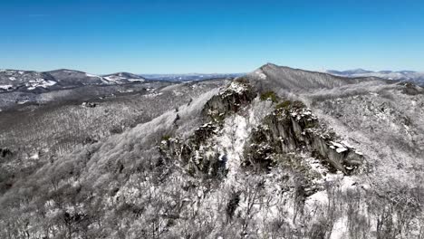 Banner-Elk-Nc,-área-Montañosa-Del-Abuelo-Montañas-En-La-Nieve