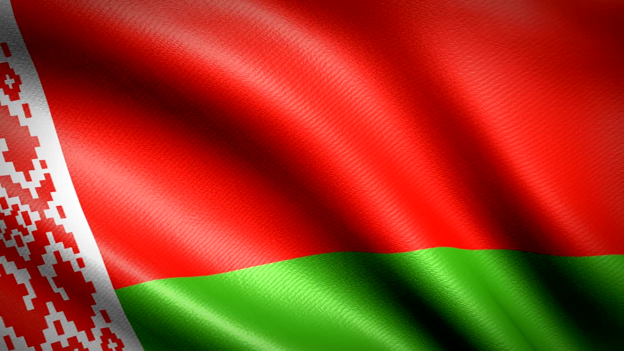 Belarus-Flagge. Nahtlose Schleifenanimation. 4K-High-Definition-Video