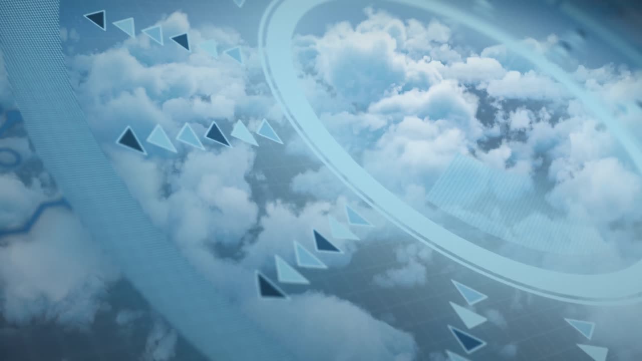 구름을 통해 범위 스캔과 데이터 처리의 애니메이션