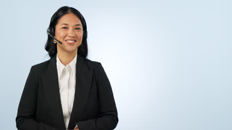 face, pointing or woman with call center