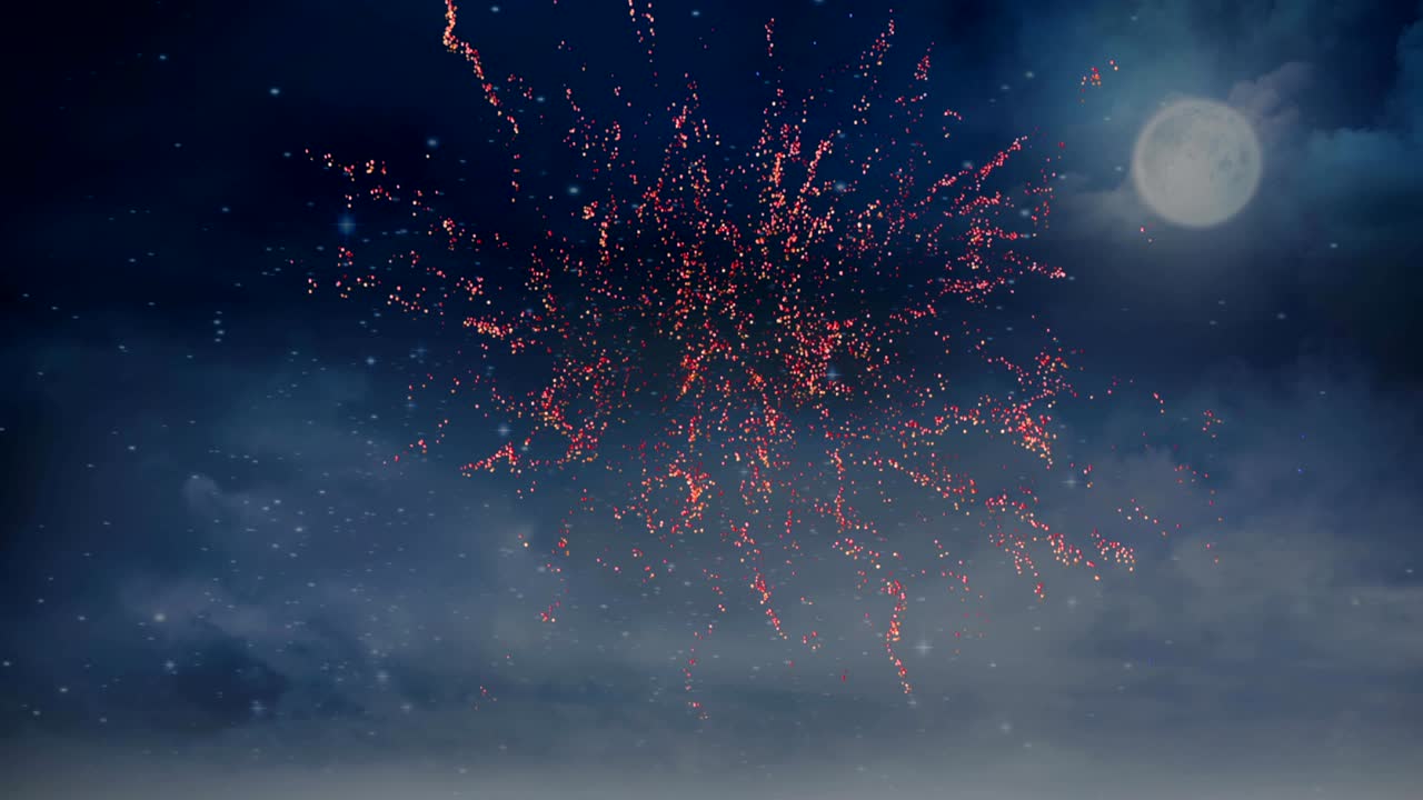 fuegos artificiales en el cielo