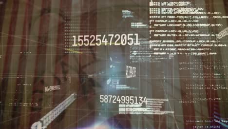 animación del procesamiento de datos financieros a través de codificación binaria