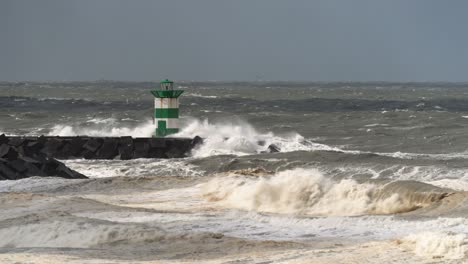 stormy seas with lighthouse