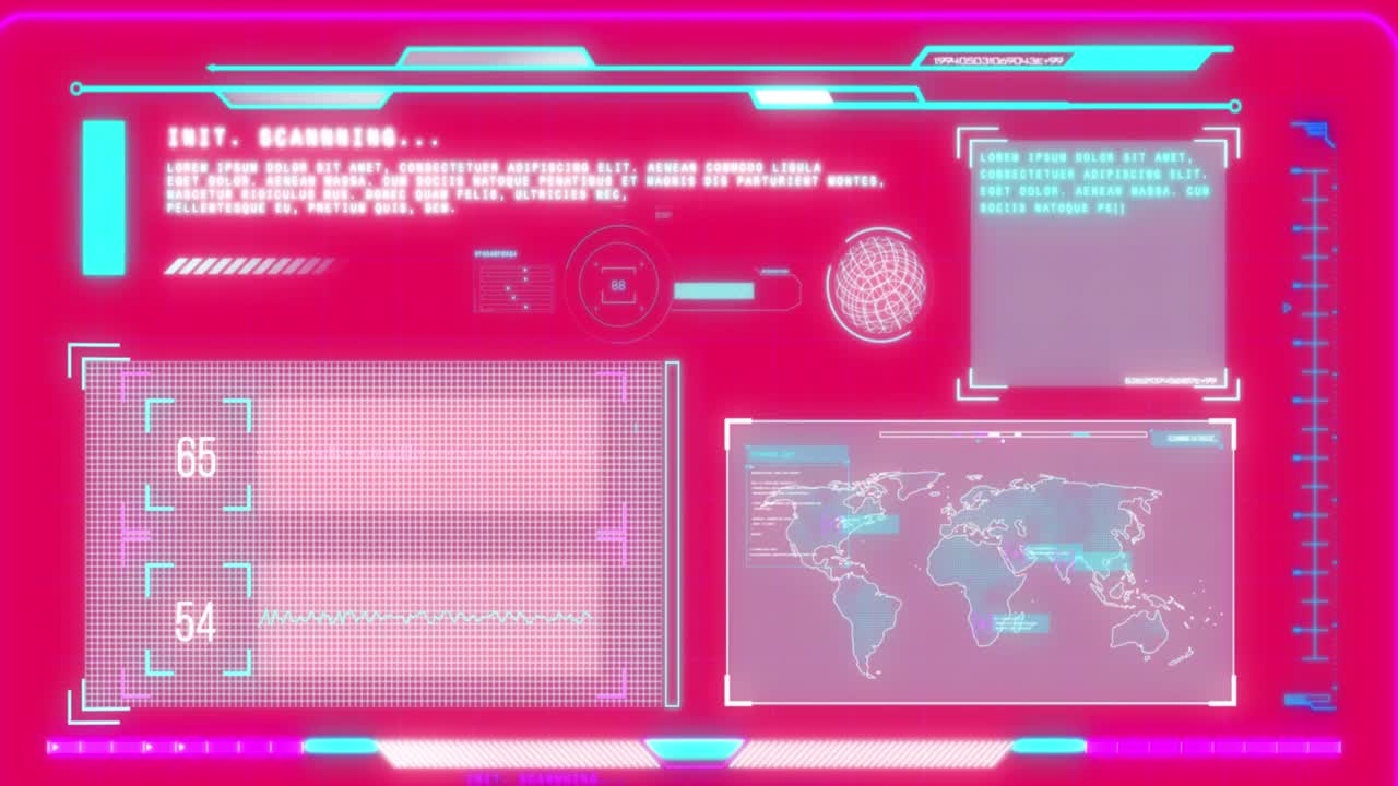 Animation of data processing on interface