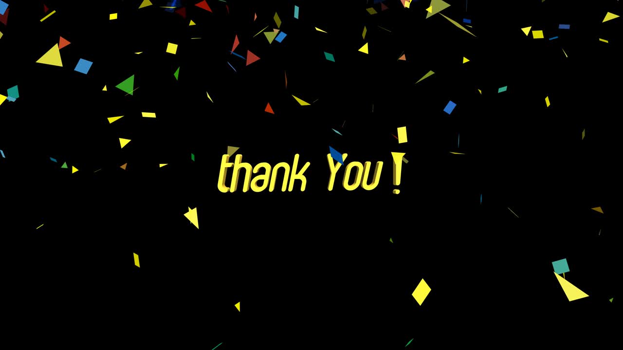 Thank you motion graphics animation on black background. Seamless Loop animated background.