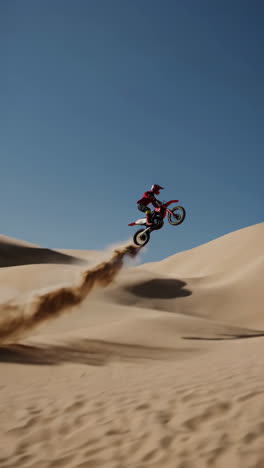 motocross rider conquering desert dunes