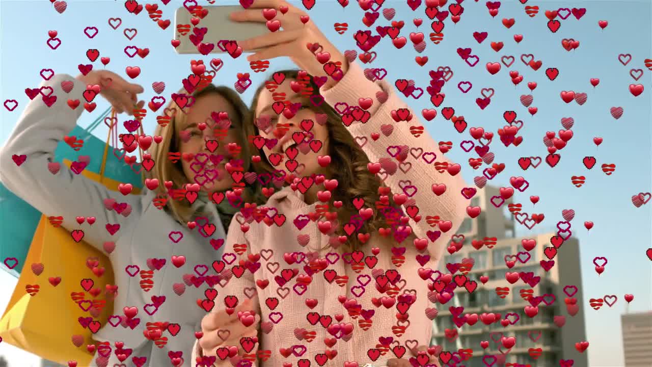 Selfie를 복용하는 친구