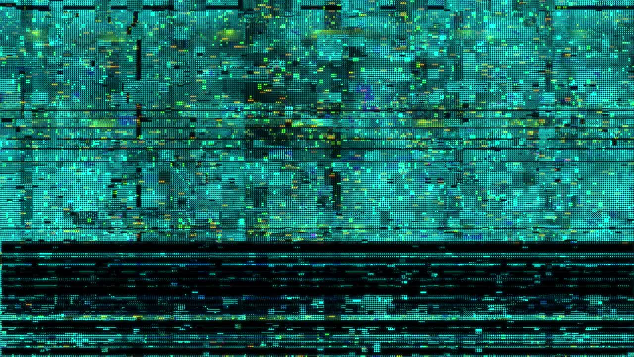 파란색 시안 디지털 오류 영상, 오류 전환