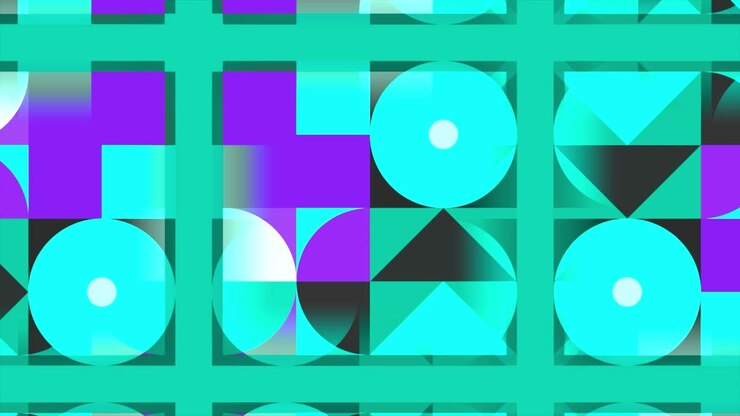 Abstract Geometric Pattern with Colorful Shapes