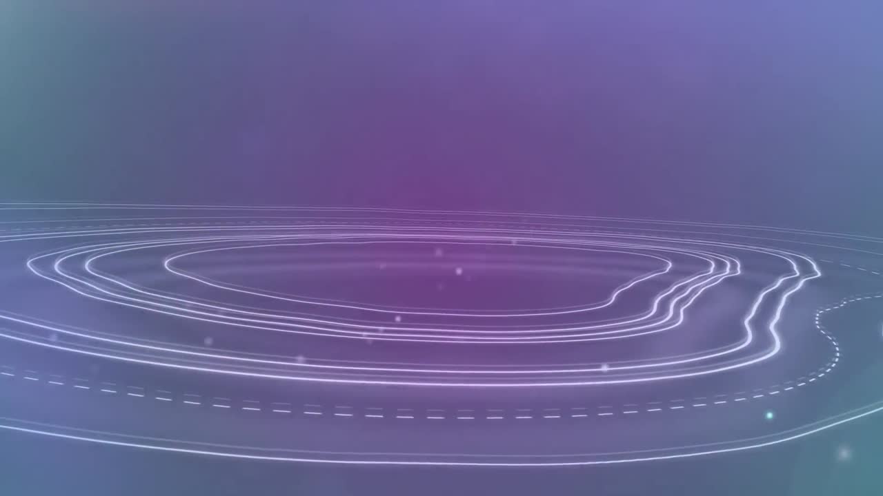 움직이는  ⁇  선 위에 빛의 다채로운 반점이 있습니다.