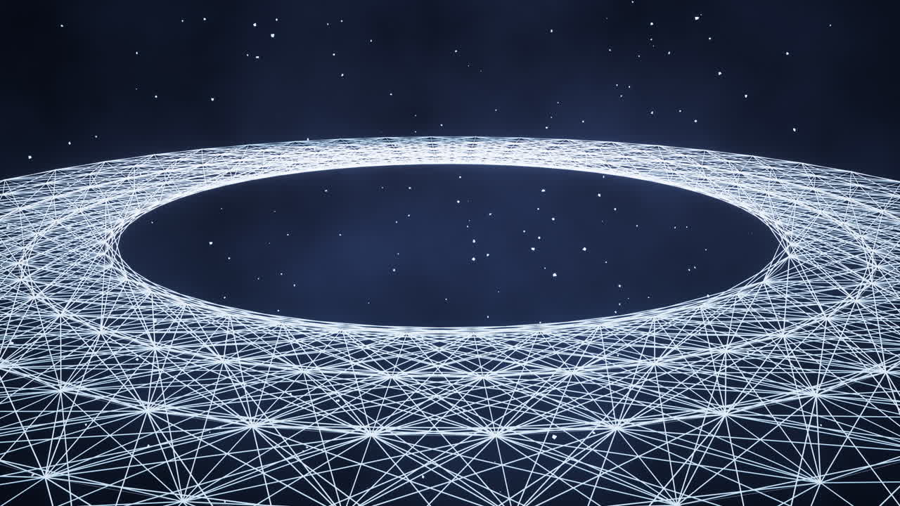 Glowing blue digital lines, 3d rendering.