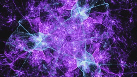 caleidoscopio fractal sin fisuras, líneas de caos y formas que giran en el ciberespacio