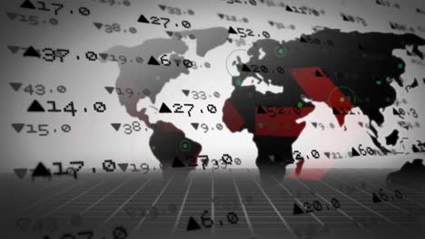valores económicos y el mapa del mundo