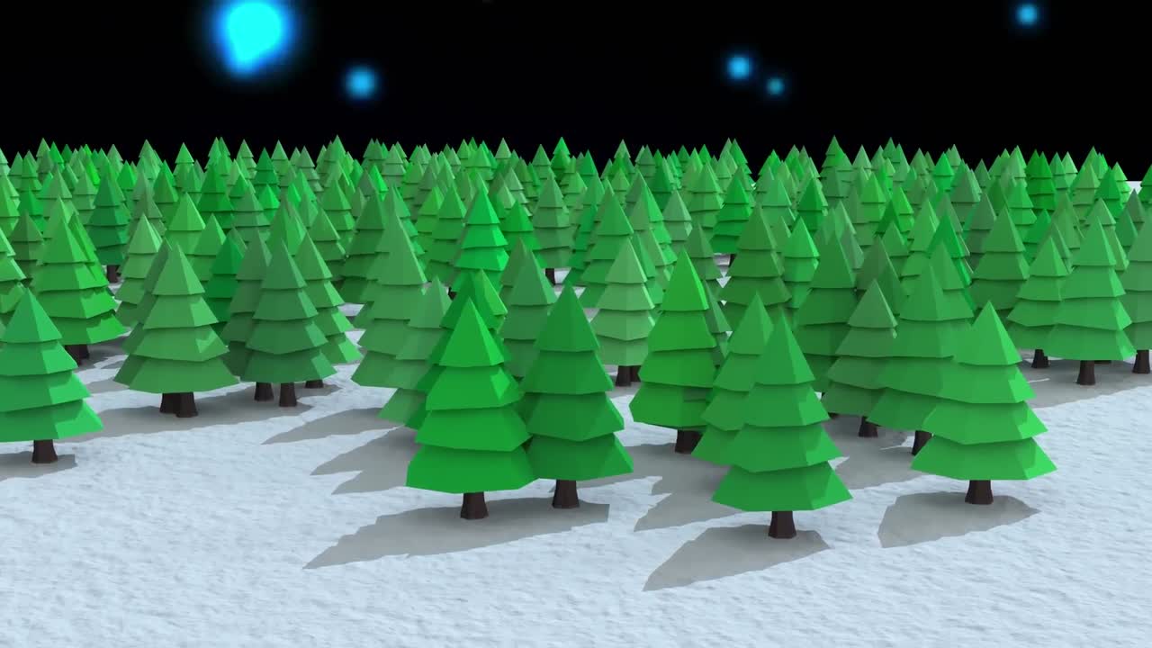 검은 바탕에 빛의 파란 반점에 대한 겨울 풍경에 눈으로  ⁇ 인 집