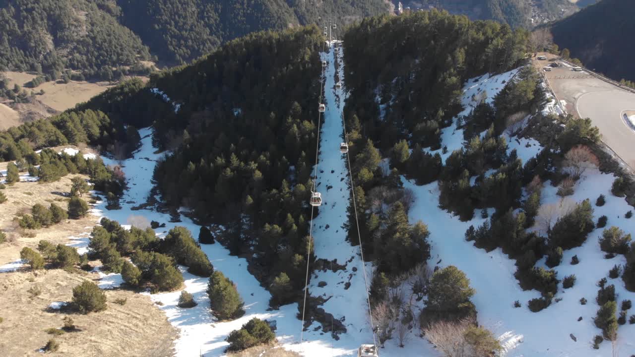 arinsal estación de esquí, andorra - fallo la góndola, dolly en
