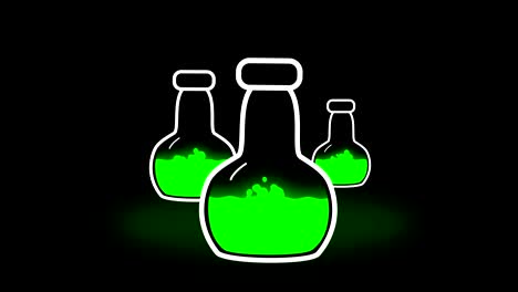 science potion graphic green stock video