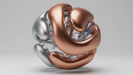 abstract 3d metallic and transparent sphere