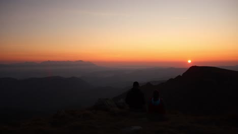 timelapse sunrise dawn view over slovakian european mountain range, stunning and dramatic