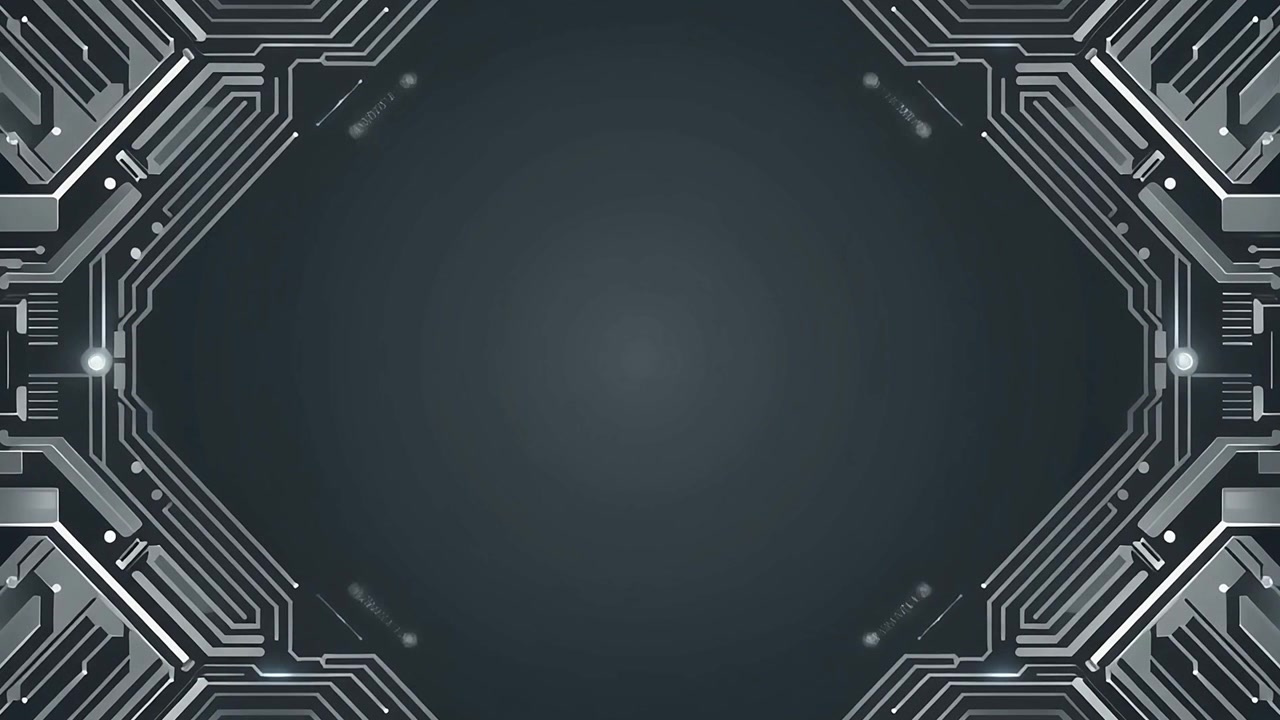 Futuristic Digital Circuit Board Frame Animation