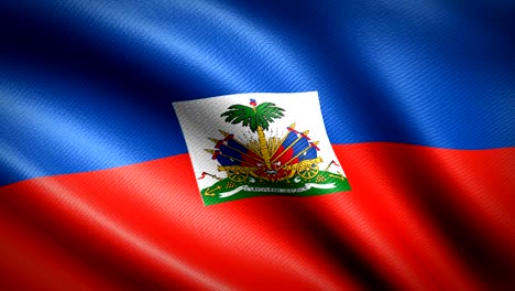 bandera de haiti. animación de bucle sin costuras. video de alta definición en 4k