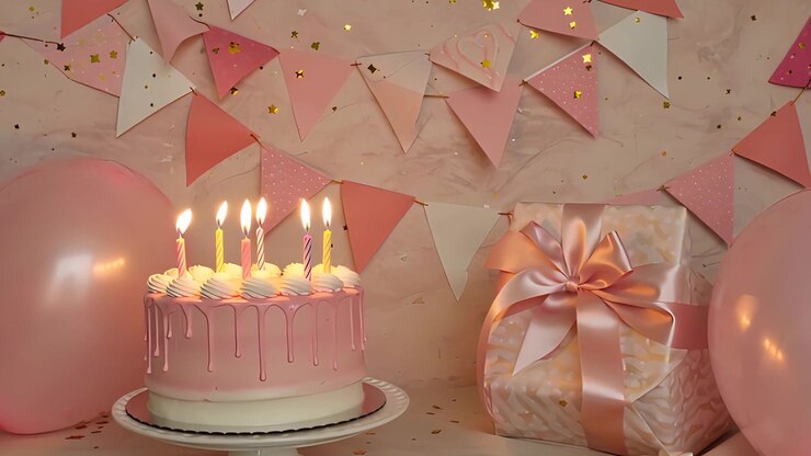 Sfondo di compleanno con palloncini 4K