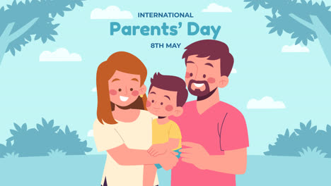 an animation of a flat illustration for korean parents day celebration