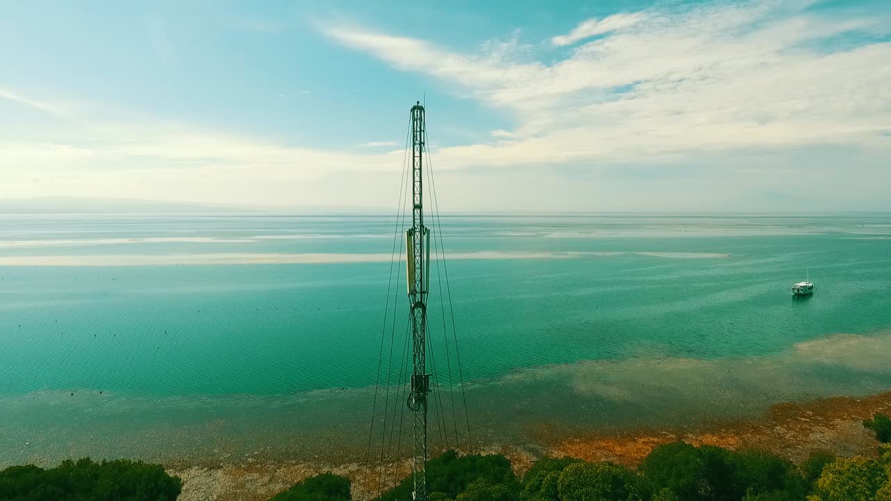 섬 위 의 놀라운 공중 풍경