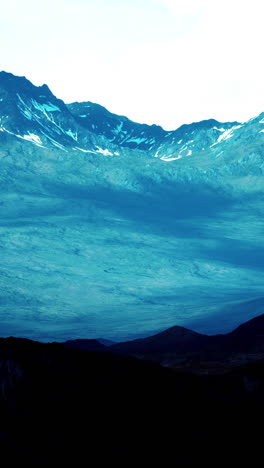 stunning mountain range with snow-covered peaks