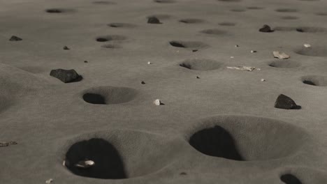 3d animation showing the rocky lunar surface of the moon