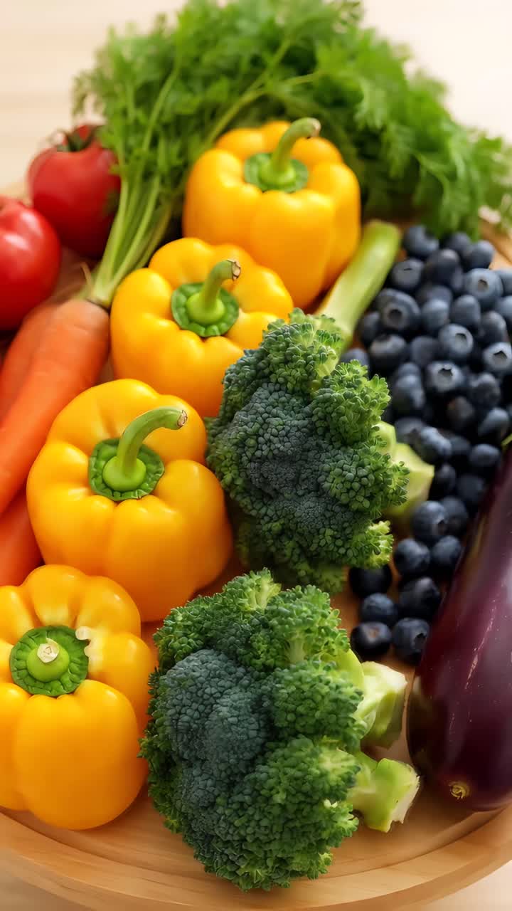 Frutas e Vegetais Orgânicos Frescos 4K
