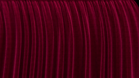 flying sideways red velvet curtain with alpha channel