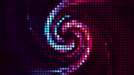 abstract spiral pattern with glowing dots