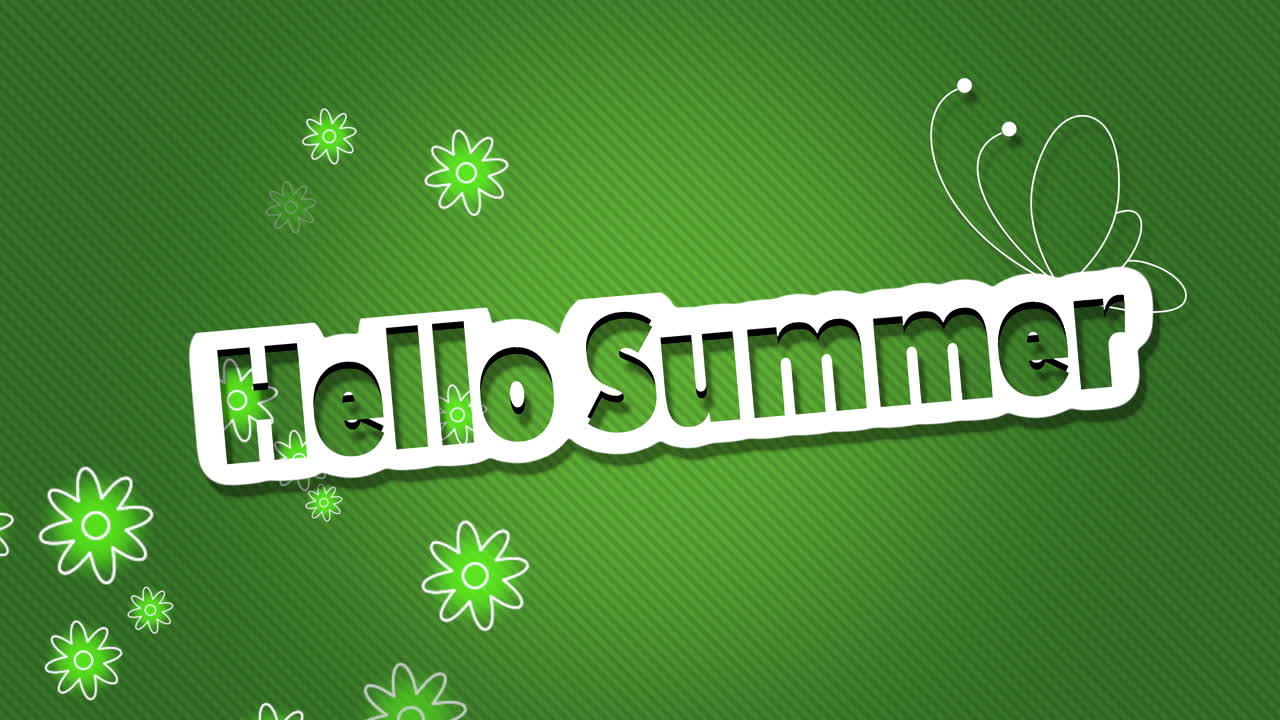 녹색 꽃이 날아다니는 여름 안 ⁇ 하세요