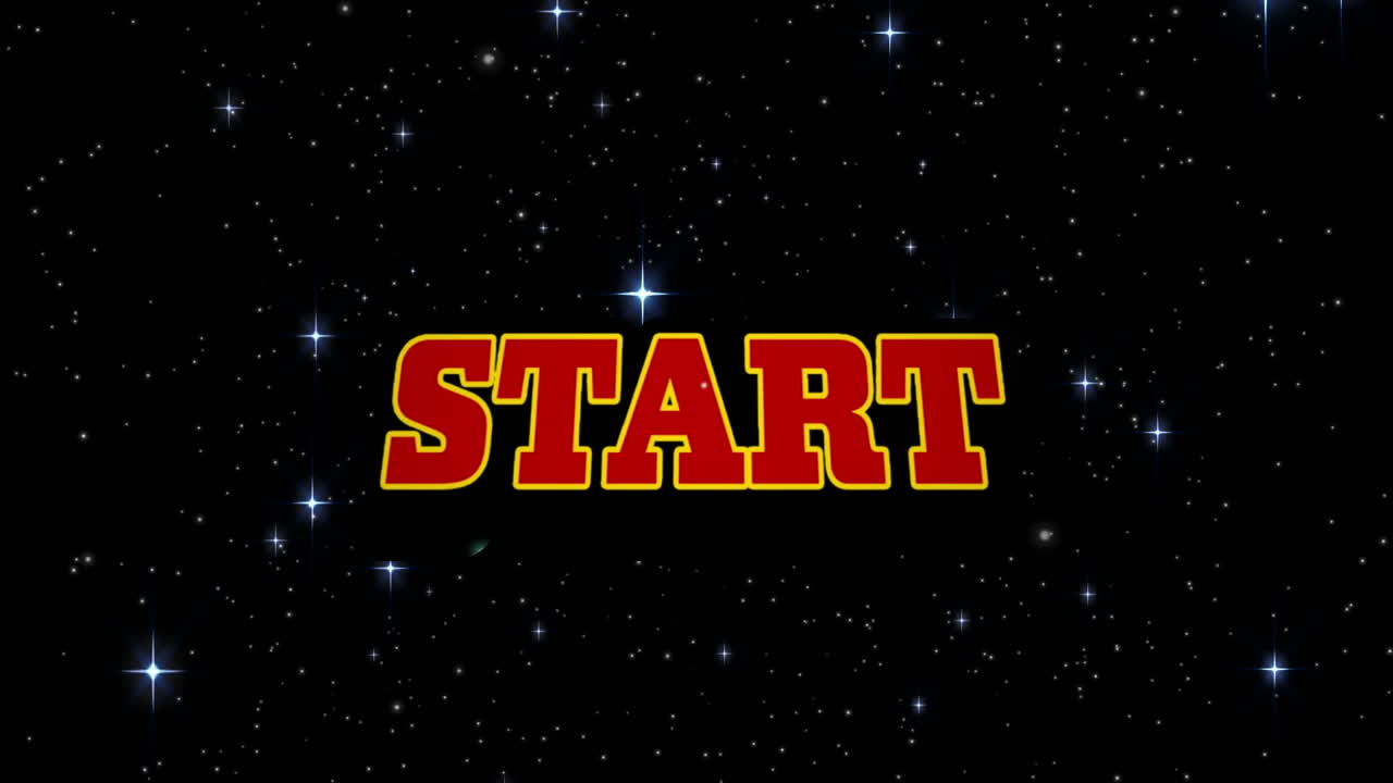 Animation of start and stars on night sky