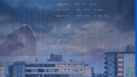 Animation-of-financial-data-processing-over-cityscape