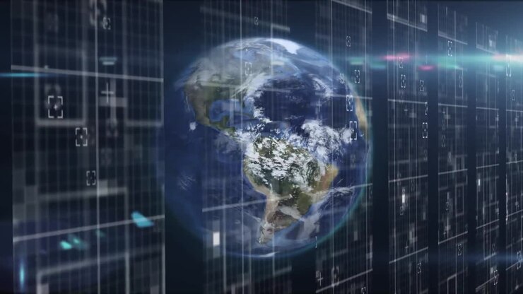 Data processing against globe spinning