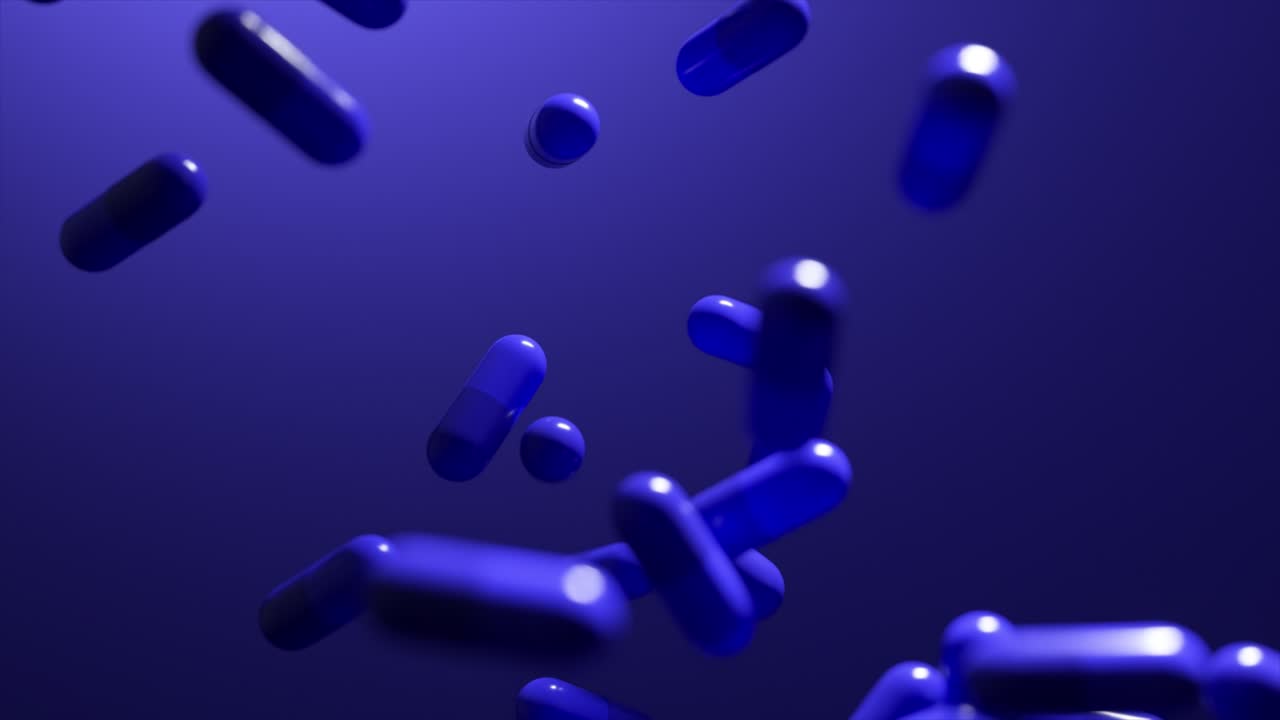 las cápsulas azules que caen