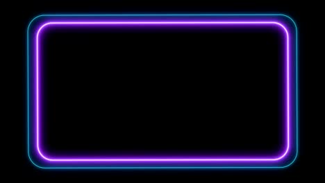 abstract light neon frame on black background. laser show looped animation . 4k video