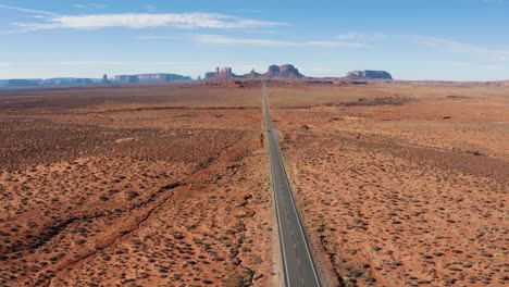 aerial view of forrest gump point in monument valley, utah